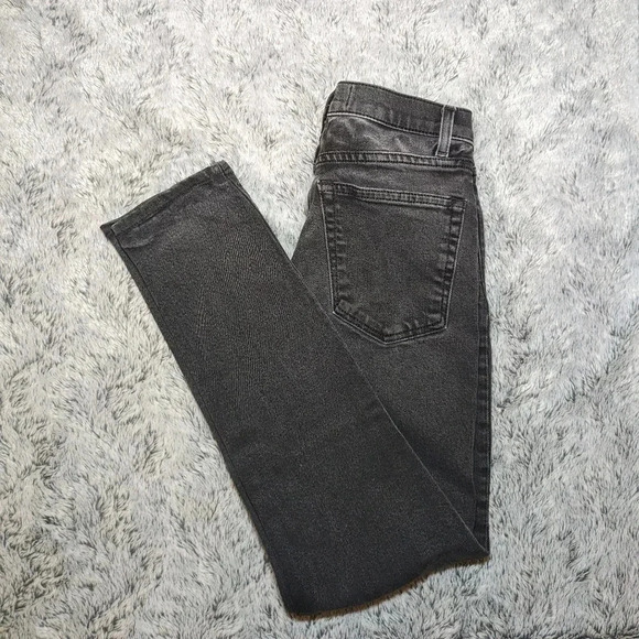 Reformation Black Gray Serena Jeans High Rise Skinny Jeans Size 25 - Picture 3 of 11
